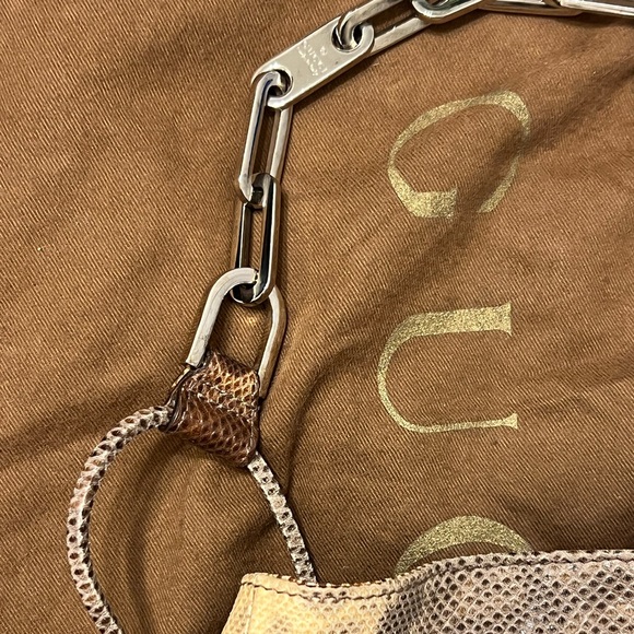 ‼️SALE Gucci Snakeskin Purse with Chain Strap w/ Dust Bag Like New! - Picture 9 of 11